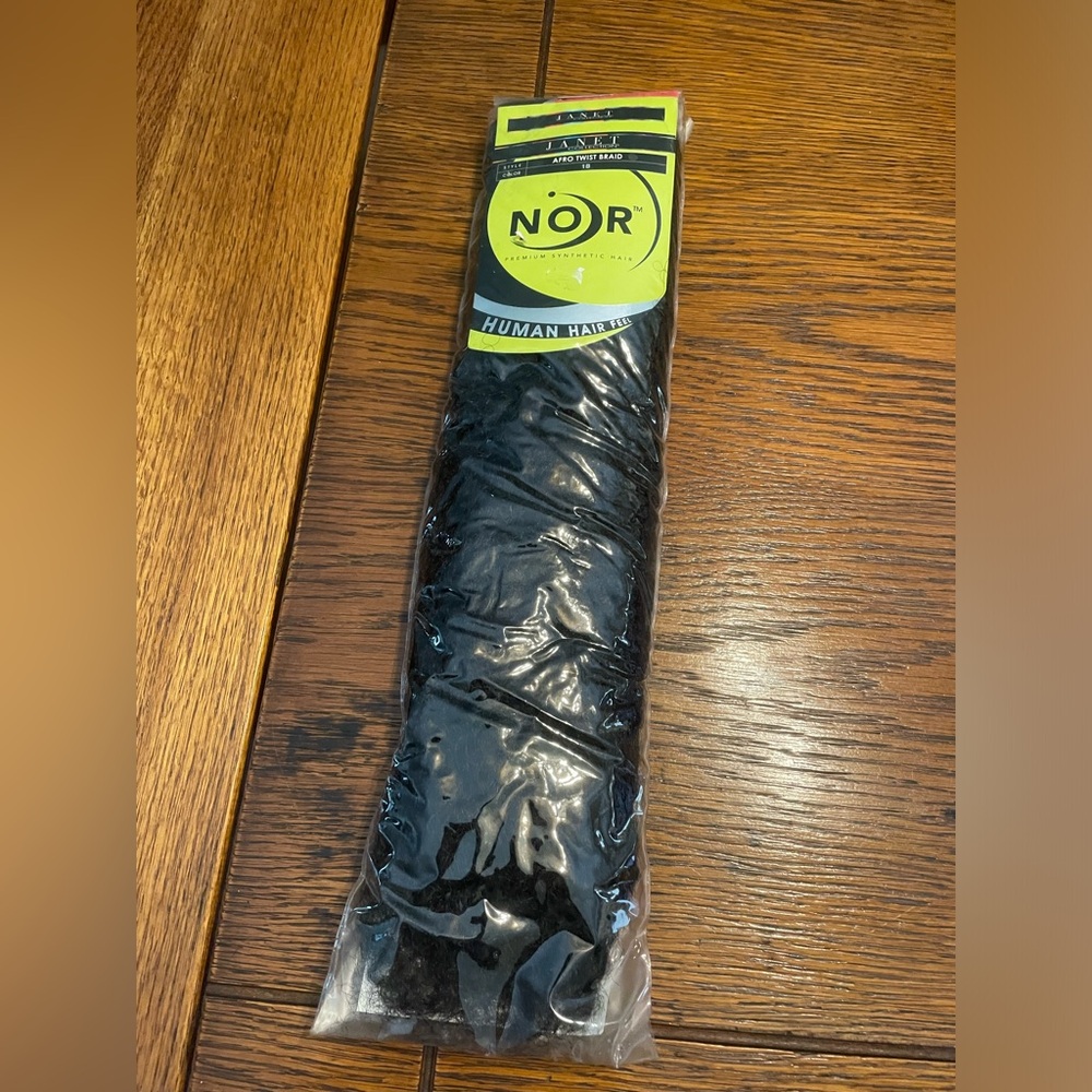 N.O.R Human Hair free Blend Afro Twist Braid - Black